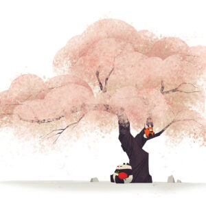 Haiku Panda: Cherry Blossoms